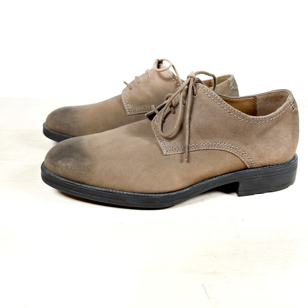 Hush Puppies Oxford Shoes Derby Tan Leather Men's Size 9 US Pristine Desert
